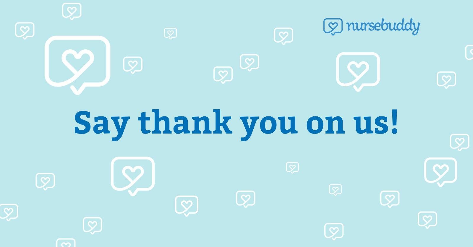 Say thank you on Nursebuddy