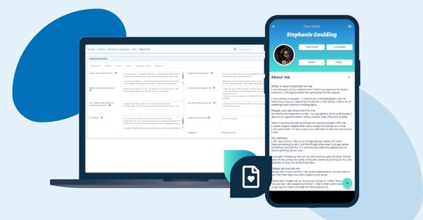 About Me in Nursebuddy's care planning